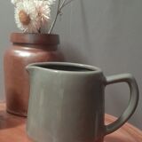 Trio of pottery & decorative stoneware pitcher - vintage