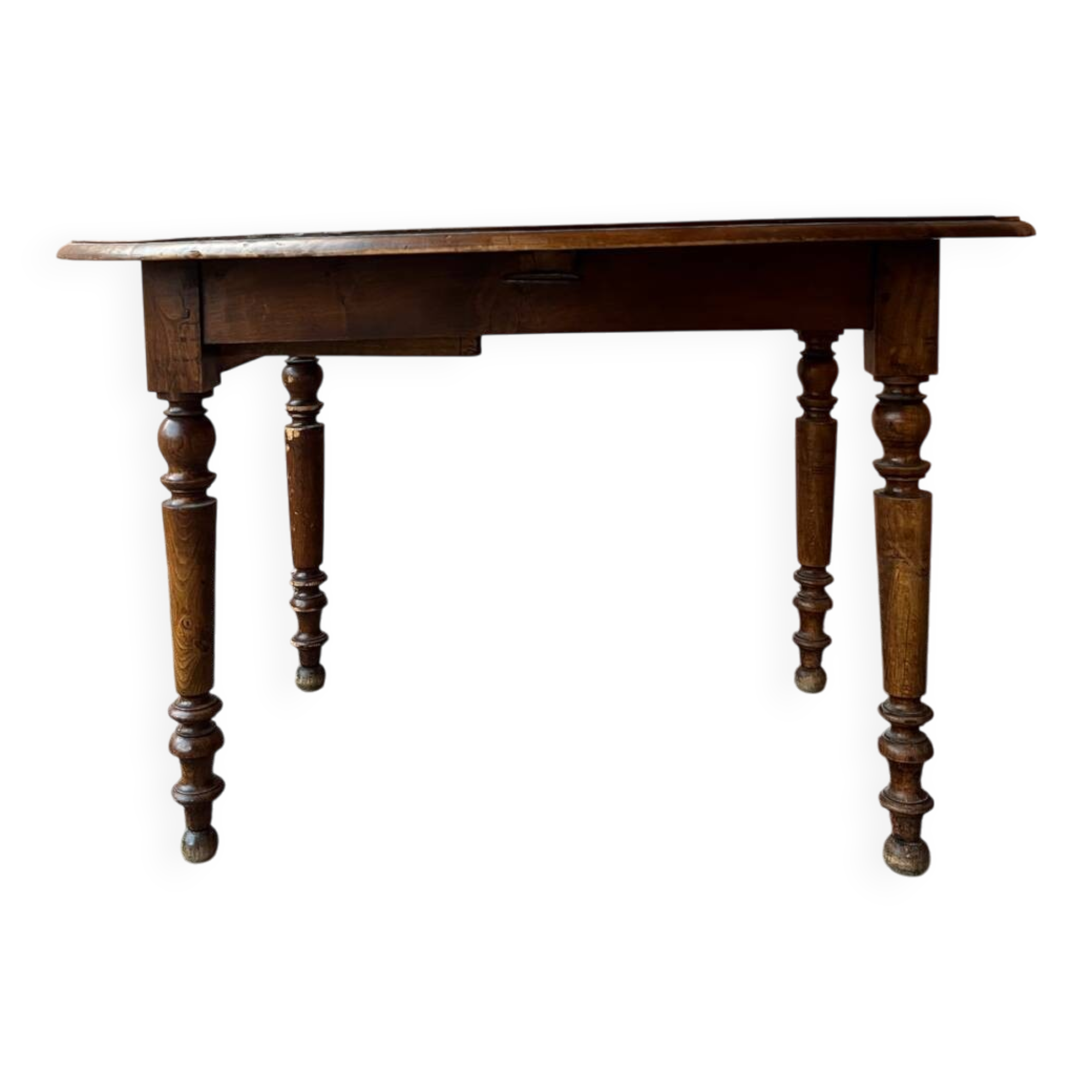 Round wooden folding table
