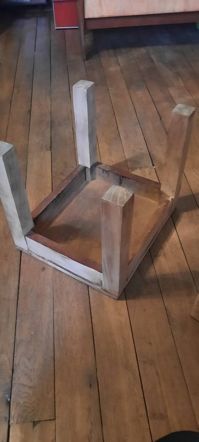 Brutalist wooden bedside tables
