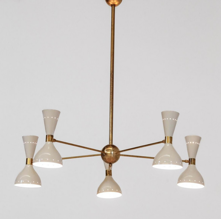 Italian brass chandelier