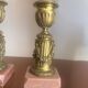 pair of antique bronze candlesticks