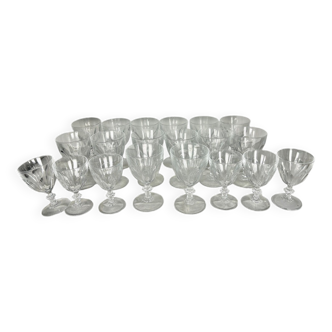 Vintage crystal glasses 1980 x 20