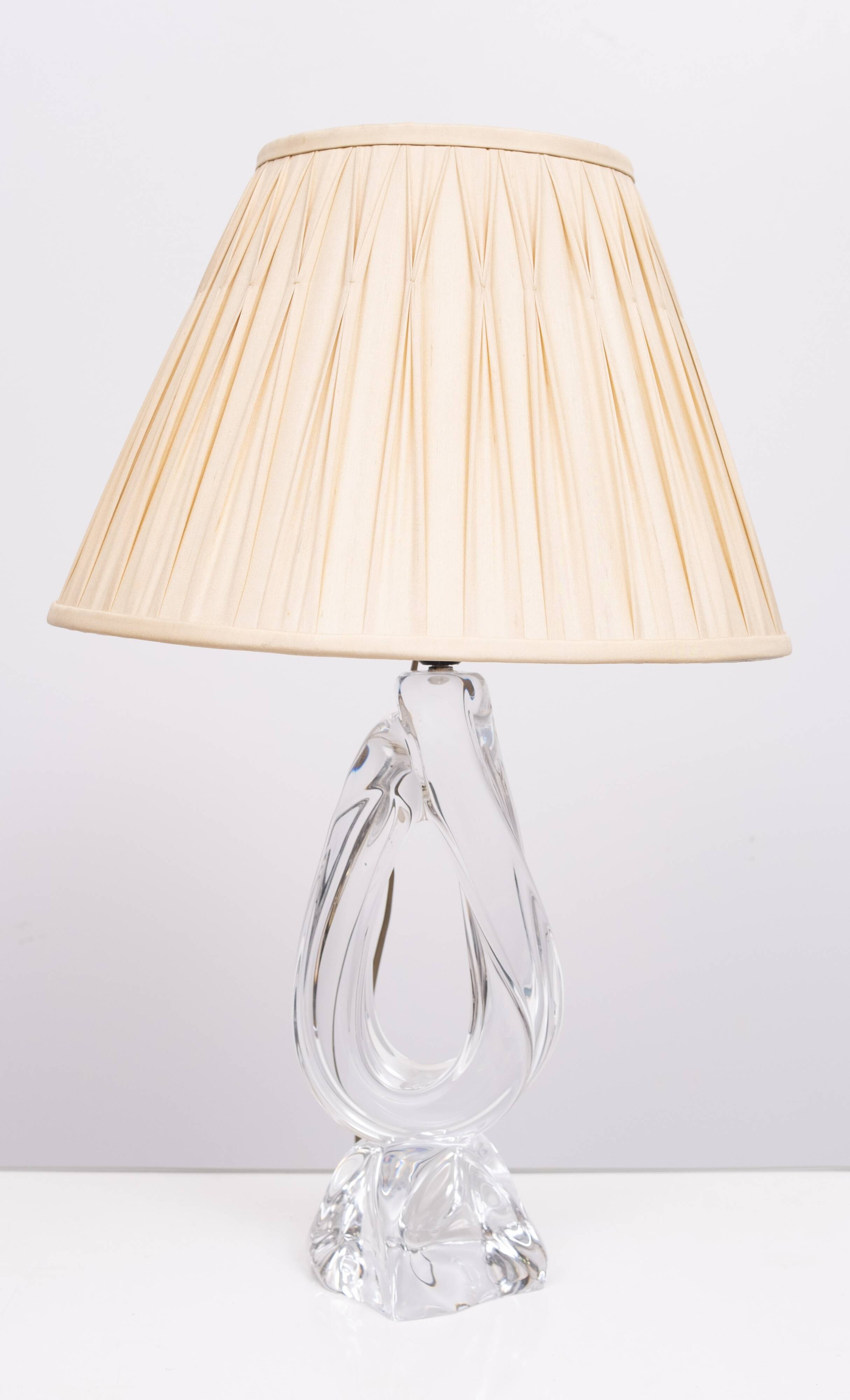 Daum France Crystal Glass table lamp 1965