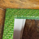 Rectangular wicker mirror