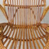 Rohe Noordwolde bamboo and rattan chair, 1950s