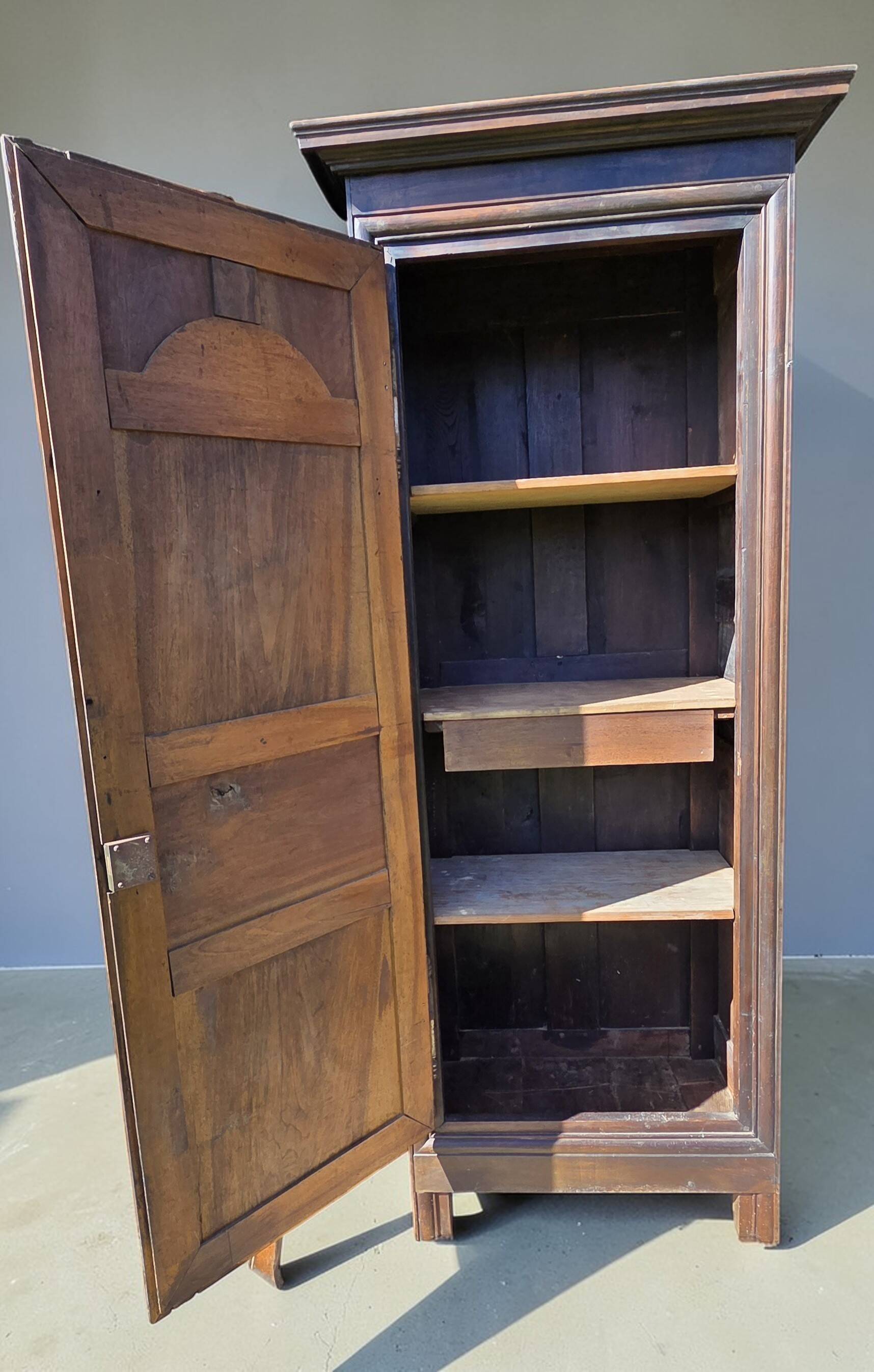 Oak Bonnetière, Moulded, Carved, Louis XIV