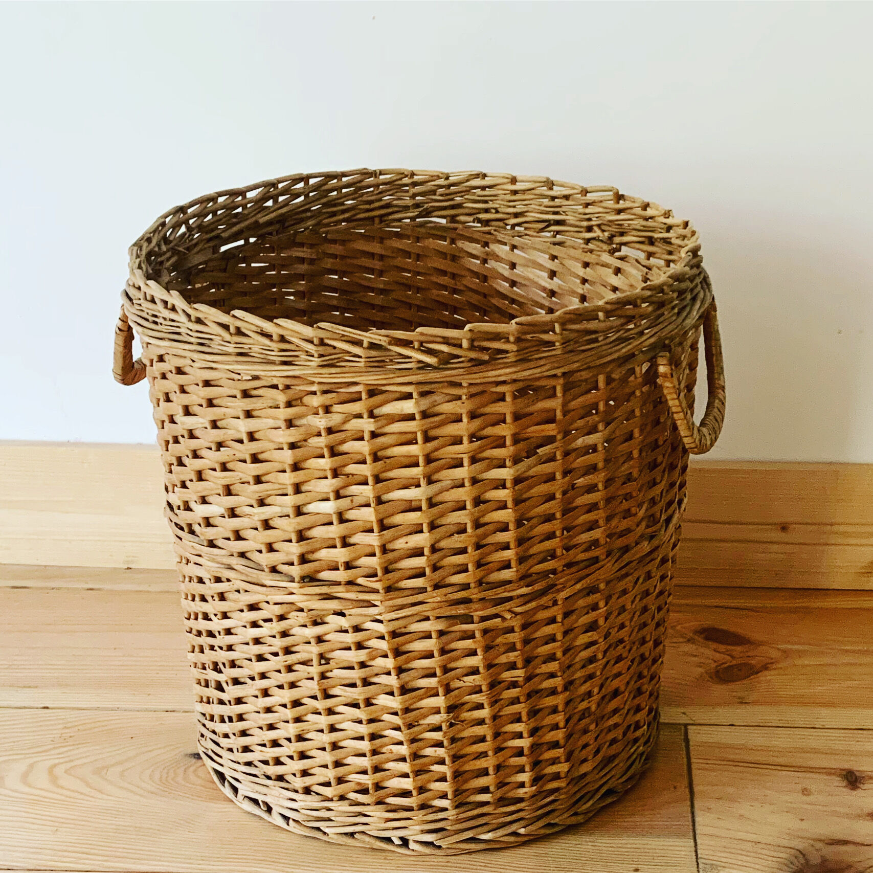 Vintage wicker pot cover