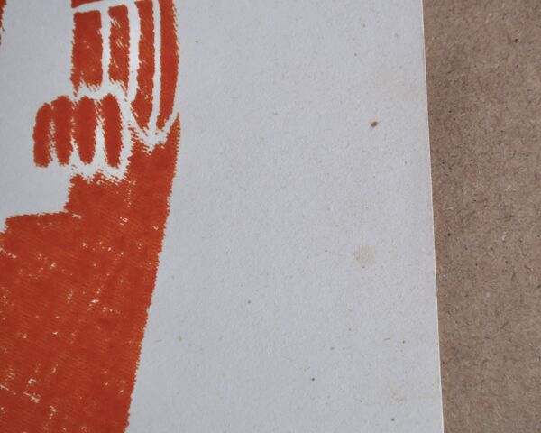 Estampe originale Pré-Colombienne, Aztèques Colombie folk années 60