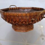 Cup / basket ikebana japan bamboo braided XXth