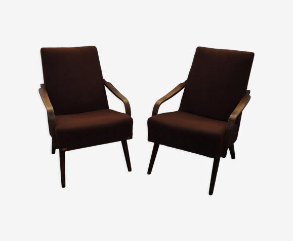Paire de fauteuils Jaroslav Smidek Cesky Nabytek, 40s, art déco
