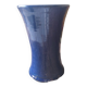 Vase diabolo artisanat Guibert à Lamoura en grès émaillé bleu cobalt