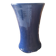 Vase diabolo artisanat Guibert à Lamoura en grès émaillé bleu cobalt