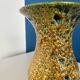 Vintage fat lava ceramic seafoam vase