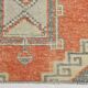 Tapis vintage orange et gris de petite taille 2x3