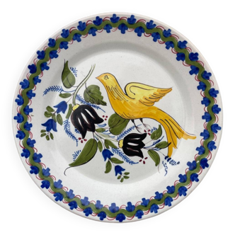 Grande assiette murale oiseau