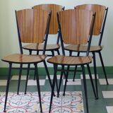 Set of 4 chairs Fusmatic in formica 60s