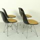 Set of 4 Yellow Herman Miller Original Vintage Eames Upholstered DSR Dining Side Chair, 1960s