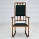 Fauteuil à bascule danois à dossier haut rembourré, laine de meuble kvadrat, années 1950-60,