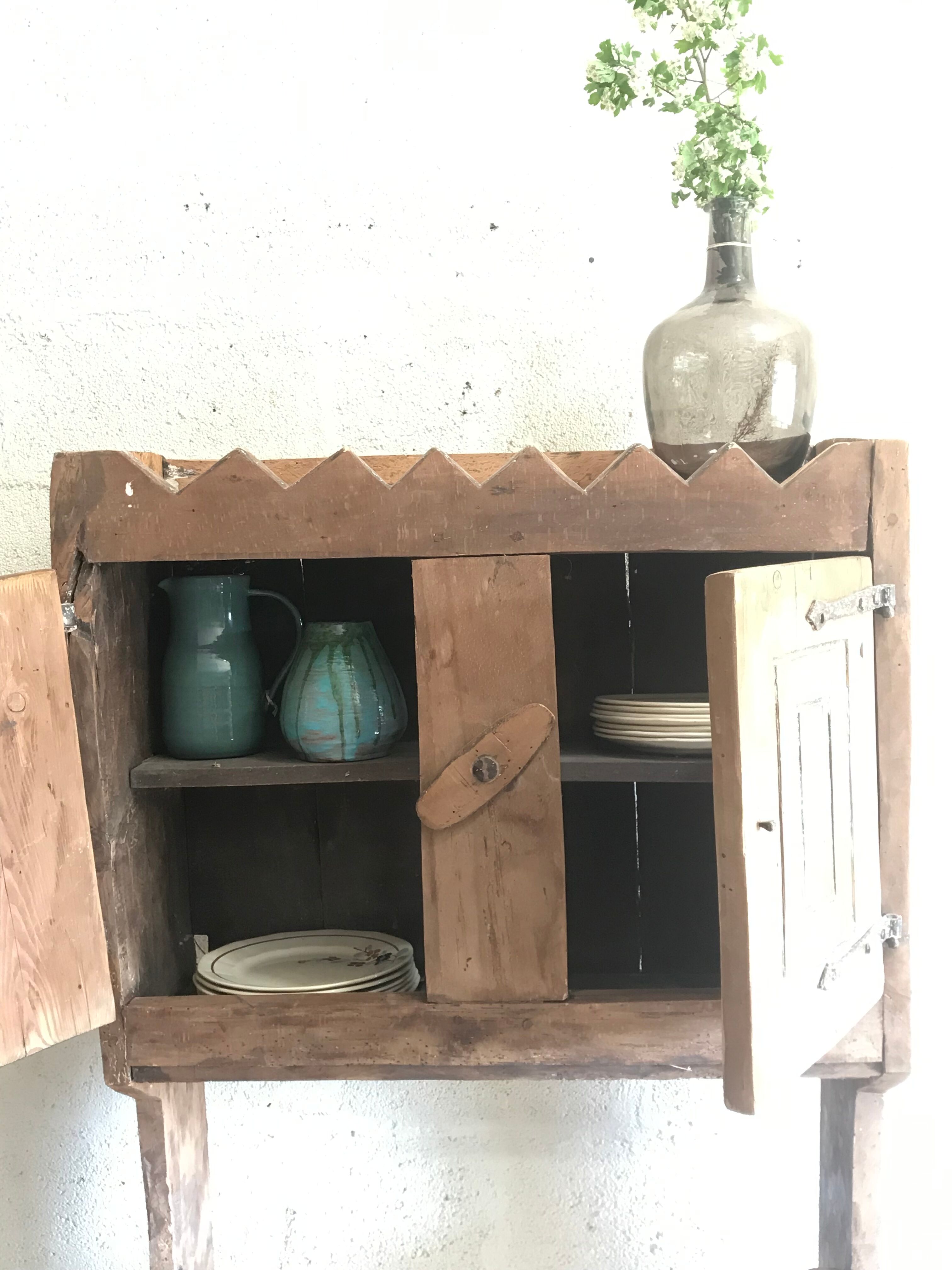 Craftsman-made raw wood buffet