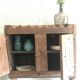 Vaissellier en bois brut artisanal