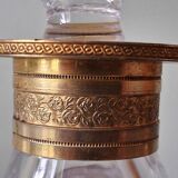 Carafe en cristal et laiton doré