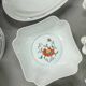 Set of 3 porcelain dishes from Paris, Poppy decoration model.