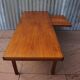Table basse extensible teck rétro années 1960