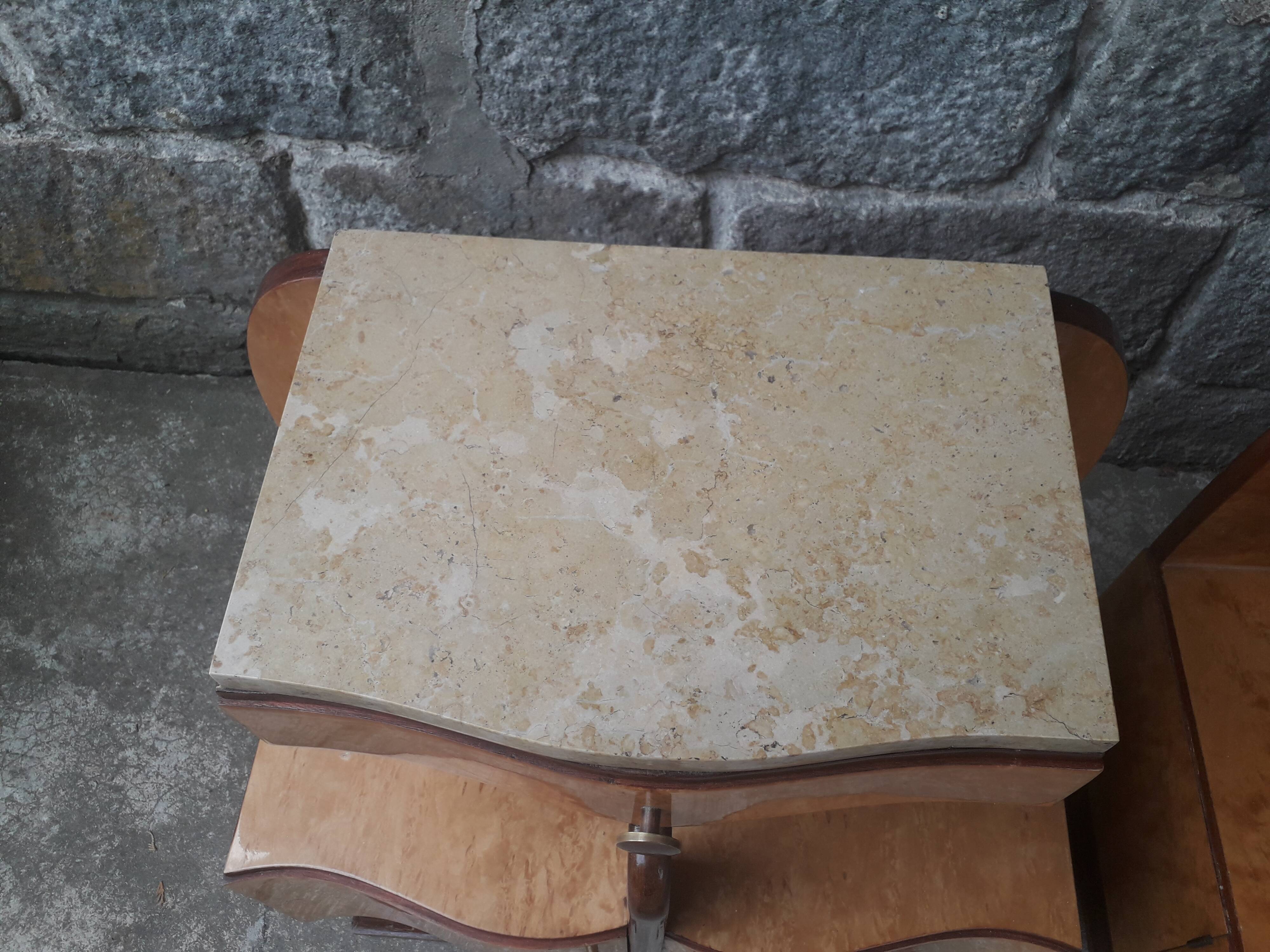 Pair of art deco bedsides