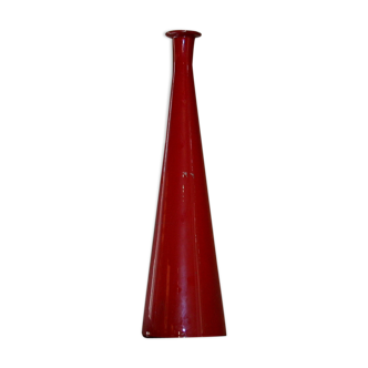 Bouteille décorative en verre rouge