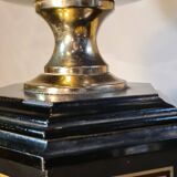 Living room lamp from Maison Dauphin 1970 to 80 cast aluminum, brown lacquered 102x4