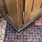 Glacière début XXème en chêne et dessus marbre