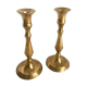 Duo de bougeoirs en laiton