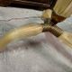 Barovier & Toso tripod floor lamp in gilded Murano glass 1930/40