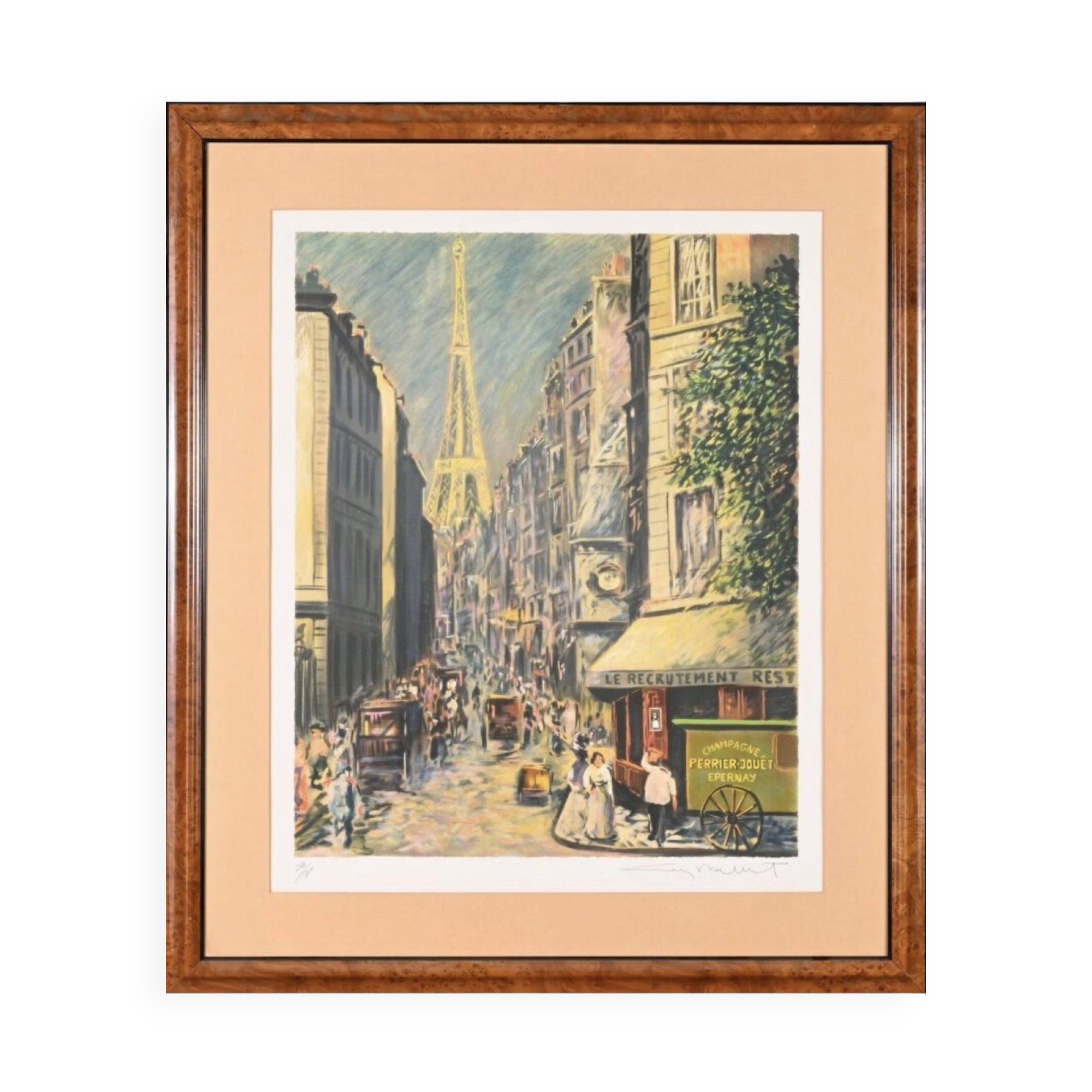 Grande Lithographie Guy Buffet - centenaire Tour Eiffel