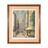 Large lithograph by Guy Buffet - centenary of the Eiffel Tower