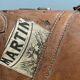 Leather suitcase, 50s