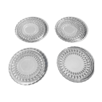 Underside of crystal bottles