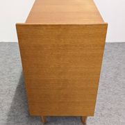 4-drawer chest of drawers in blond oak from the 50s/60s