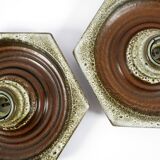 Set of 2 German ceramic wall lamps, 1970s