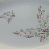 Plat de service ovale de la faïencerie de Gien modèle Pigalle ancien