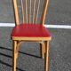 Suite de 4 chairs Bistro Baumann 60s No. 12 red skai (very good condition)
