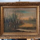 Tableau sous bois XIXème