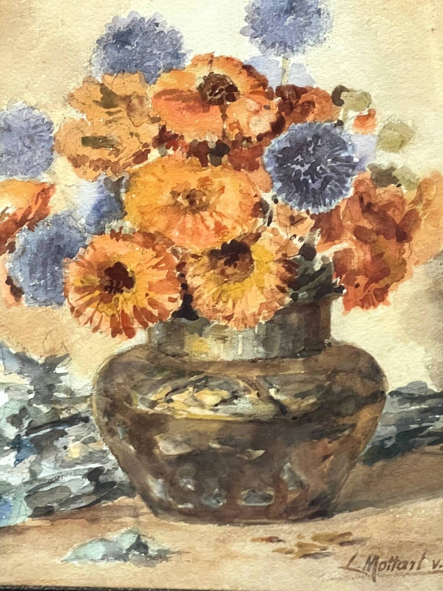 Léonie mottard van marcke (liège 1862-1936). still life with flowers.