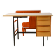 Formica, beech and black metal desk, Modernist Design, 1960