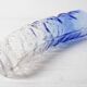 Vintage Blue and Clear Glass Art Vase / Hand-blown Home Decor  Italy / 1980