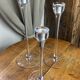 Set of three glass candle holders, Blomster, 1990