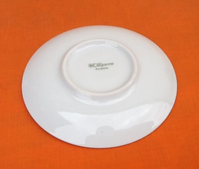 Set of 2 Guy Degrenne porcelain coffee cups with saucers