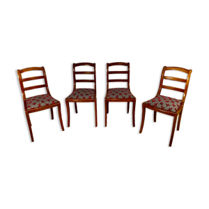 4 chaises merisier, garniture