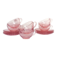 6 tasses café verre rose arcoroc