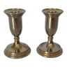 Pair of candlesticks silver metal Italy